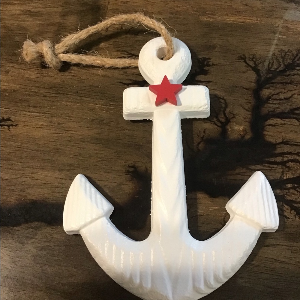 Nautical anchor shelf sitter approx 7”